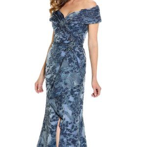 Montage by Mon Cheri M524 Mother of the Bride Dress Blue Size 14